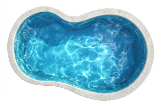 Serene kidney-shaped swimming pool