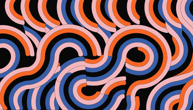 Abstract geometric loop pattern illustration