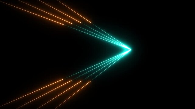 with neon lights match football isometric field video animation. Football championship match versus teams intro sport alpha black background,4k motion graphics video