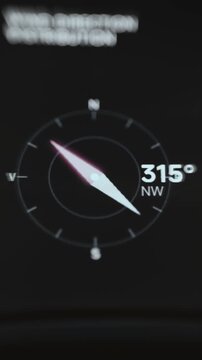 Vertical Polar Wind Compass at 315 Degrees