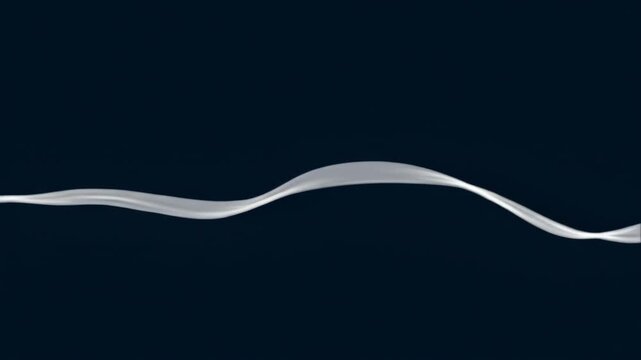 White ribbon animation material, simple dynamic wave lines