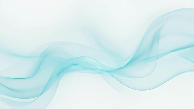 Soft flowing translucent blue fabric or smoke-like abstract waves