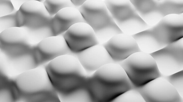 Soft white padded surface loop with organic abstract texture