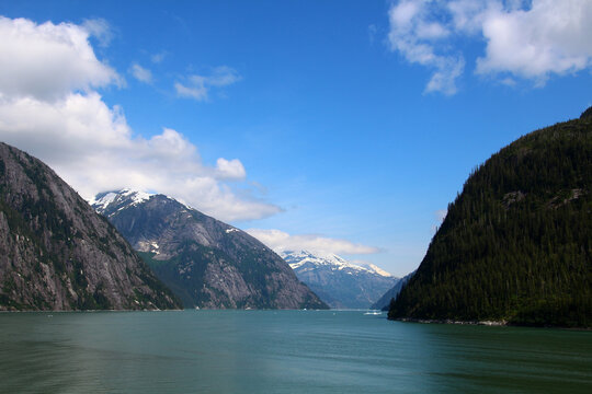 Mountain landscape in the Stephens Passage in the Boundary Ranges, Alaska, United States  