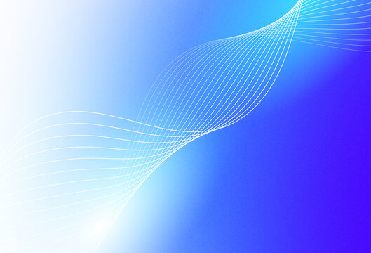 Abstract Blue Background Featuring Elegant Flowing White Wavy Lines for Professional Digital Graphic Design Presentations