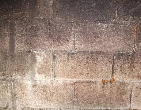Weathered concrete cinder block wall texture background