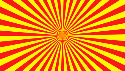Obraz premium Starburst design features alternating yellow and red rays expanding from the center.