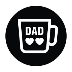 Dad coffee mug with hearts symbolizing love and appreciation for father