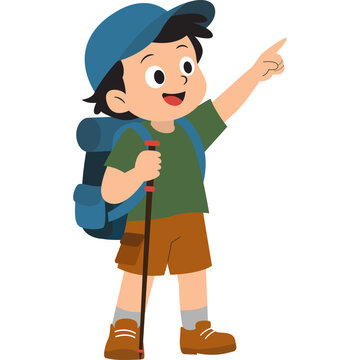 Hiking Illustration