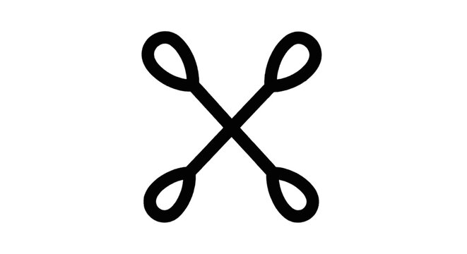 Vector illustration of cotton swabs icon on a transparent background