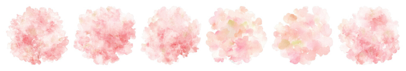 Fototapeta premium PNG Delicate watercolor pink floral pattern on transparent background