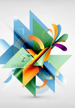 Geometric Bloom: A Burst of Color and Form