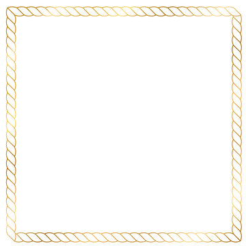 gold frame with thin rope lines