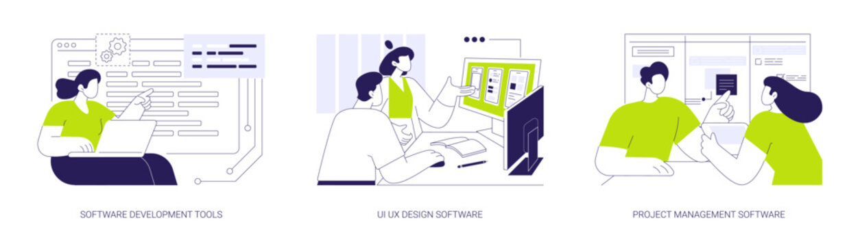 IT software isolated cartoon vector illustrations se