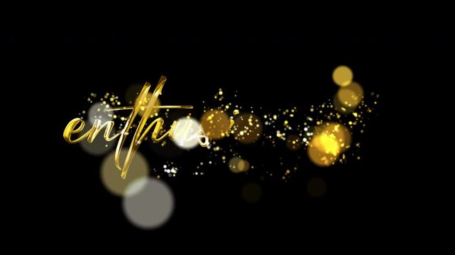 Elegant Enthusiastic Gold Handwritten design  , Modern Luxury Typography