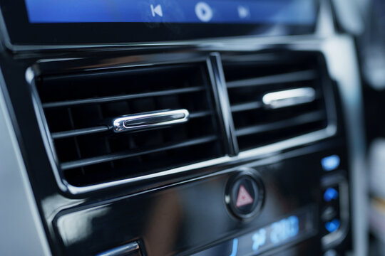 Car air conditioning vents cooling interior dashboard