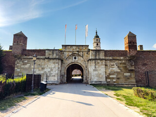 Fototapeta premium Historic Stambol Gate and Sahat Tower at Belgrade Fortress in Serbia