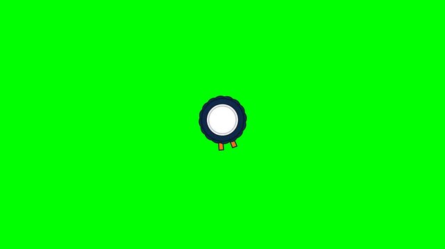 Animated Cartoon Penguin Character Walking on Green Screen Background.