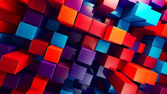 Digital colorful abstract geometric pattern texture background