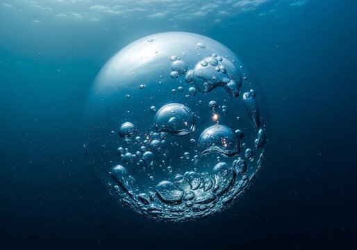 Ascending Sphere: A Breath of Light Below the Surface
