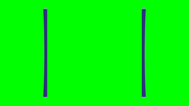 Abstract Geometric Animation Featuring Expanding and Contracting Blue Shapes on Green Screen.