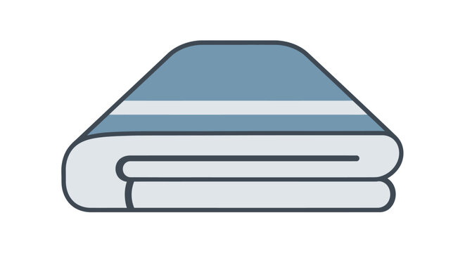 Folded Blanket or Towel Illustration.