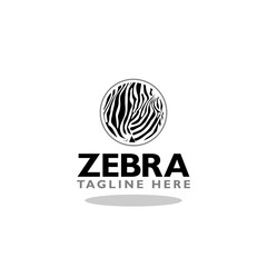 Obraz premium Zebra logo icon with shadow