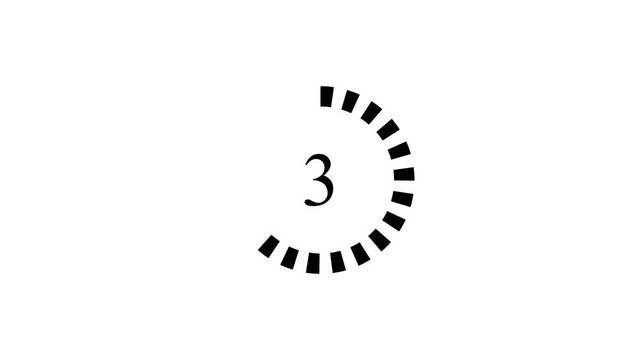 Minimalist countdown timer number 5 inside a segmented circle dial.