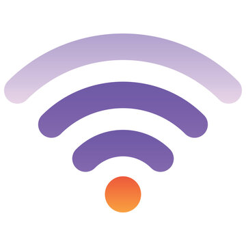 Gradient color illustration for Wifi signal