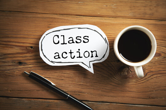 white sheet of paper displaying class action