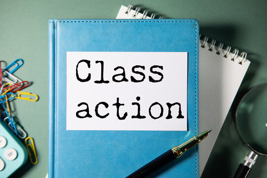 white sheet of paper displaying class action