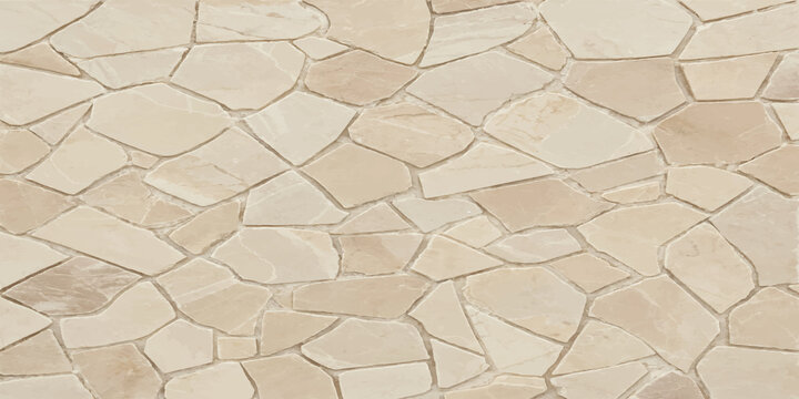 Irregular Stone Wall Pattern: A textured background of irregular, light-colored stones meticulously fitted together to form a rustic wall.