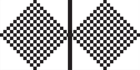 Fototapeta premium Checkered flag wave on white background design for sport race championship vector illustration.