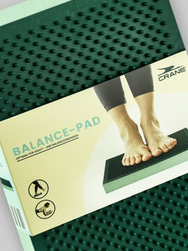 Green Fitness Balance Pad from Crane   Board with massage and acupressure