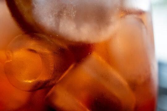 Aperol spritz cocktail closeup, summer orange alcohol drink in glass