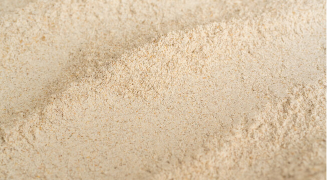 Wheat flour powder textured background, spelt grain dust pattern