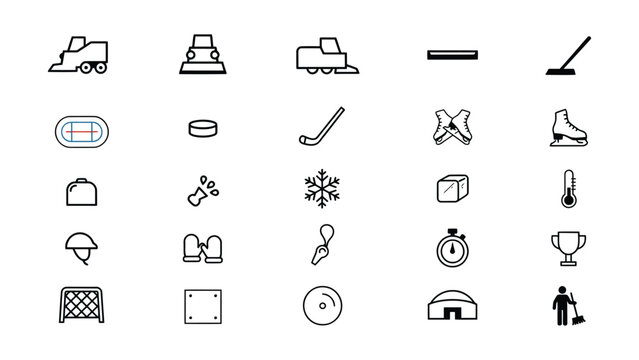 Collection of Winter Sports and Outdoor Activity Icons with Transparent Background for Digital Use