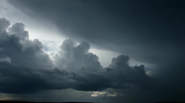Dark clouds in the sky Cloud landscape, dark clouds in the sky Time delay