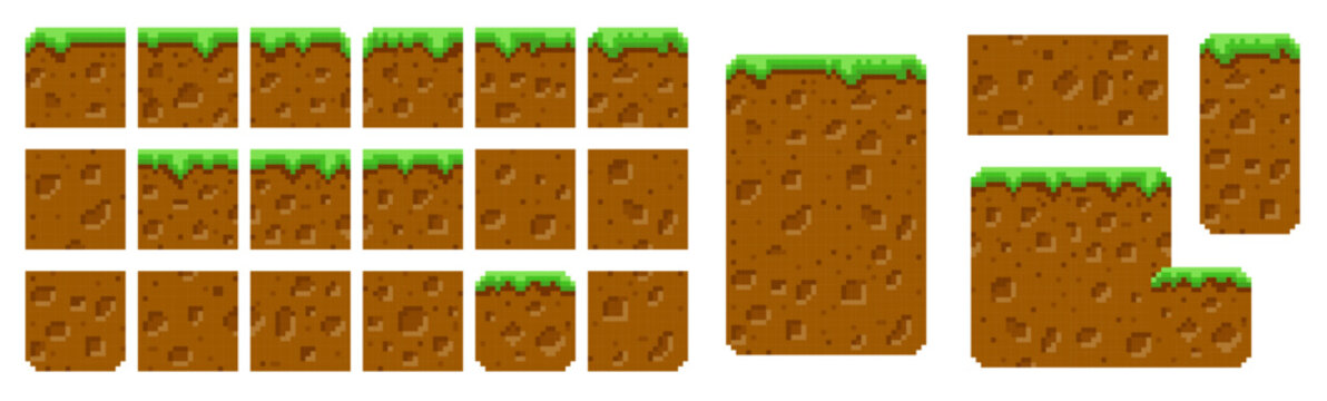 Game Tiles Platform Blocks Pixel