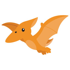 Cute pteranodon flying dinosaur character, vector illustration © Putra