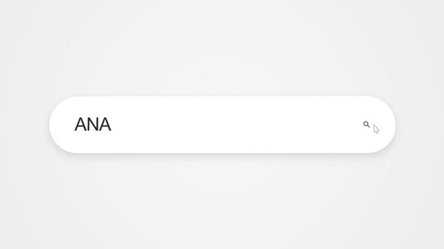 Searching for ANA in a web browser on a digital device, showing an online search for airline company information
