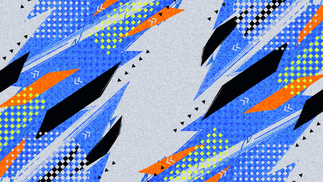 Modern Sport Background with Dynamic Geometric Elements and Texture Effects