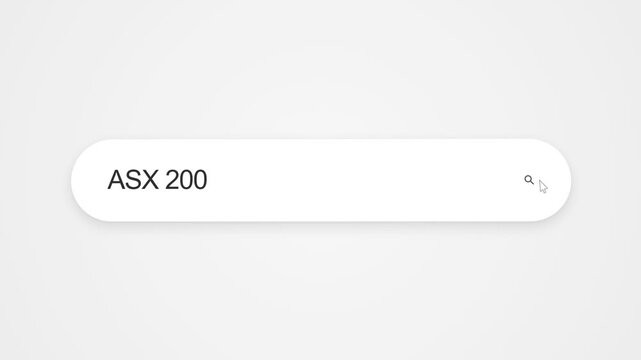 Typing ASX 200 In Search Bar, Searching For Australian Stock Market Index Information Online