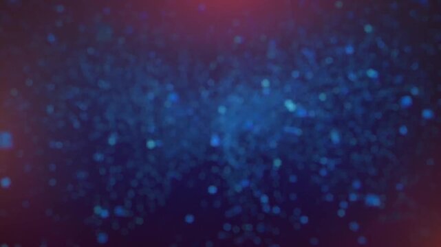 Digital World Map Animation with Glowing Blue Particles Forming Global Network on Dark Background Loop Video