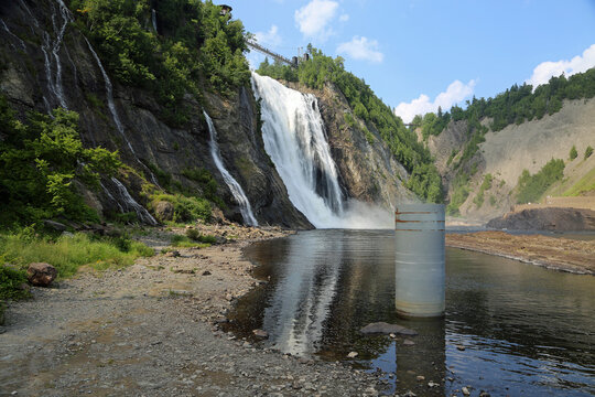 Side view at Montmorency Falls - Quebec, Canada