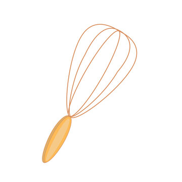  Vector illustration of a kitchen whisk appliance on a transparent background