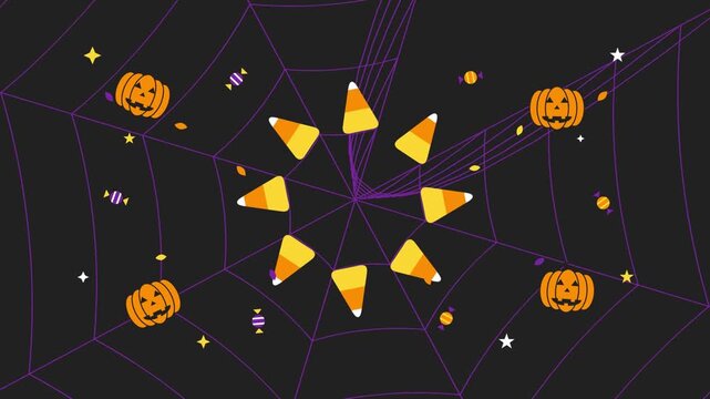 Halloween-themed animated video footage