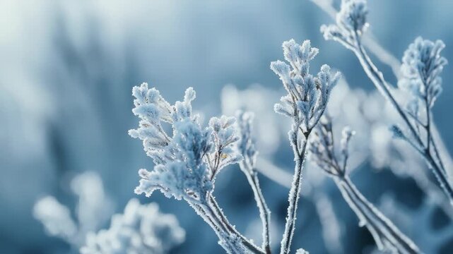 The beauty of winter's icy touch on branches
