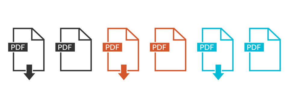 abstract pdf file format symbol, download pdf file vector.