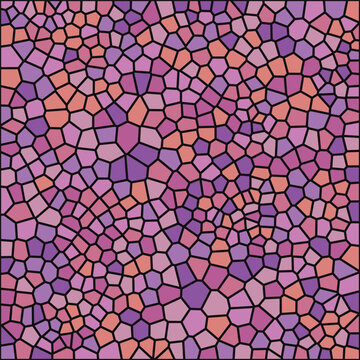 Intricate abstract mosaic background with purple and pink geometric tiles